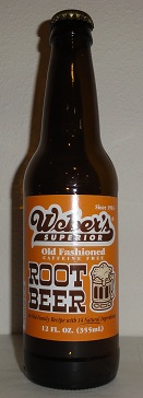 Bottle of Weber's Superior Root Beer