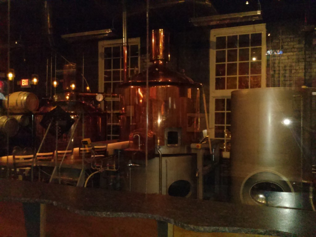 Some of the brew vats.