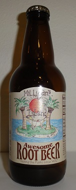 Bottle of Milligan's Island Awesome Root Beer