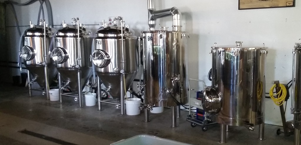 The At Large Brewing Company's Brewing Vats